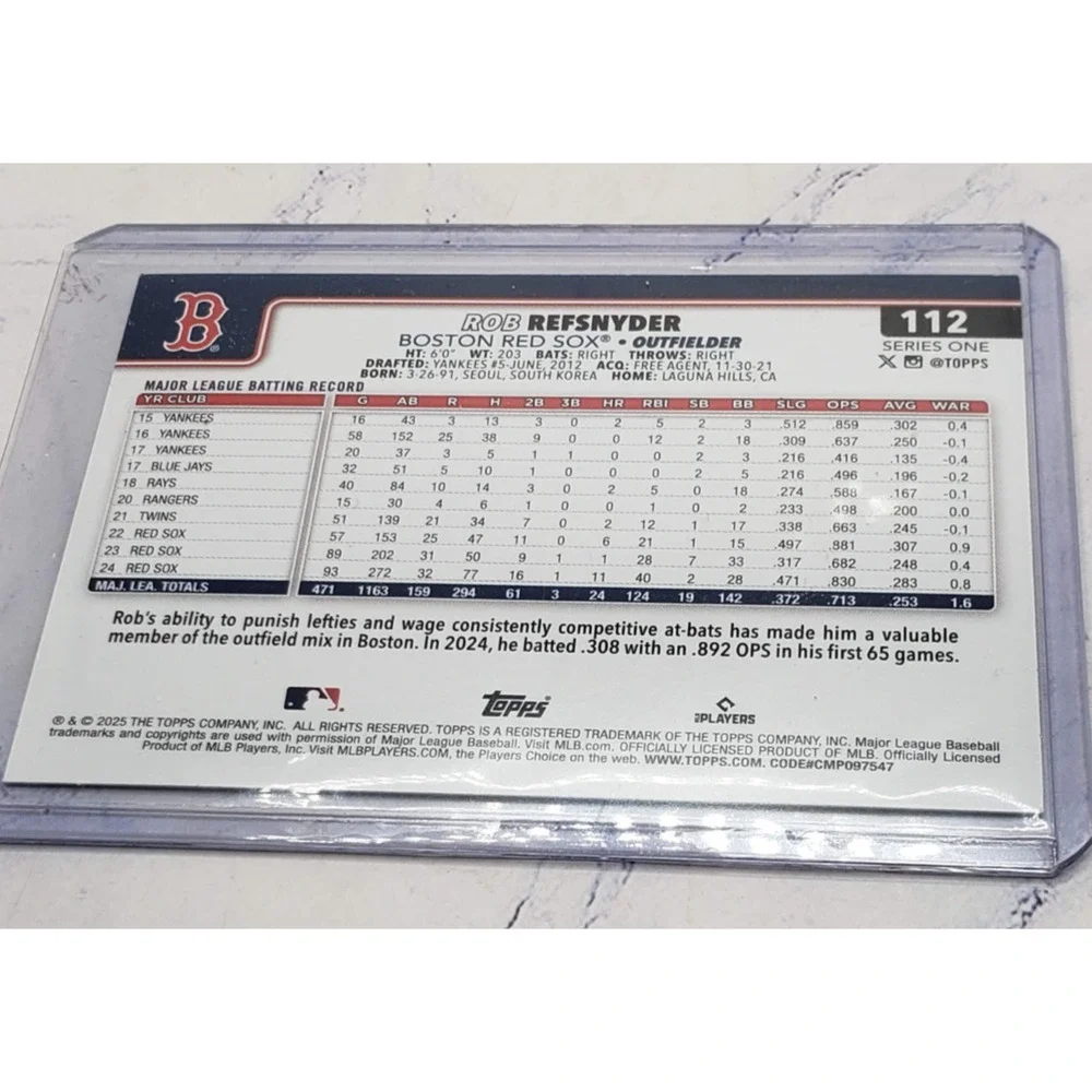 Topps rob refsnyder